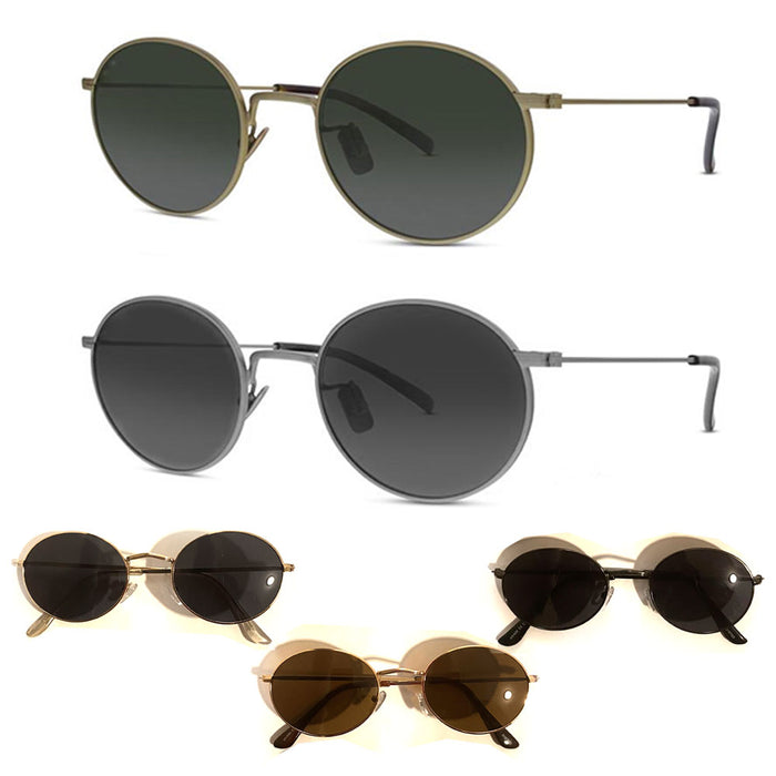 John Lennon Sunglasses Round Hippie Shades Retro Smoked Lenses 60's Metal Wire