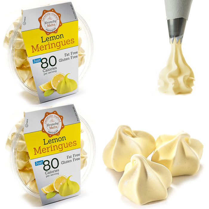2X Lemon Meringues Cookies Boxes Gluten Fat Kosher Pareve Sweets Snacks Treat