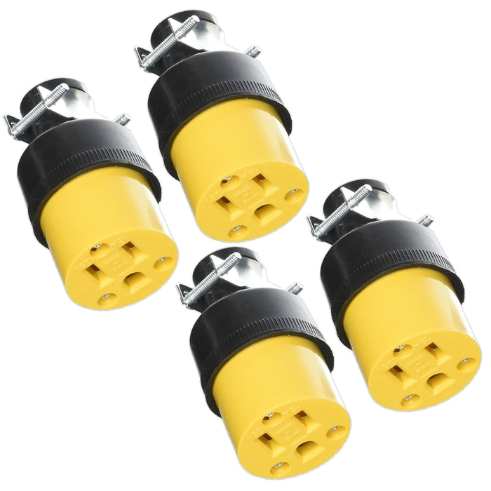 4 Pc Replacement Electrical Female Plug Extension Cord Repair End Heavy Duty