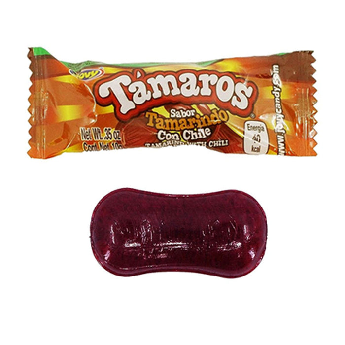 34 Pc Tamaros Tamarindo Caramelo Hard Chewy Candy Dulce Filled Mexican Chili 2Pk