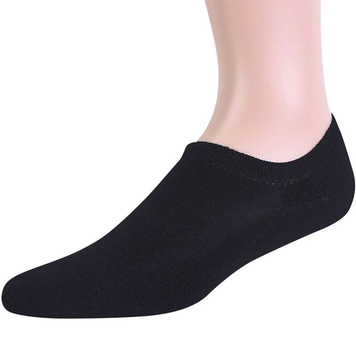 ROYALDREAM 3-Pack Low Cut Ankle Socks – Invisible Cotton Trainer Liners – Black/White