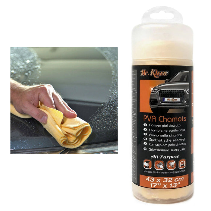 1 Car Wash Shammy Towel Chamois Synthetic Super Absorbent Drying Cloth Wipe Auto