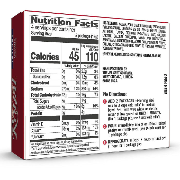 4 Pk Royal Instant Pudding Vanilla Dessert Mix Pie Filling Custard 1.85oz Each