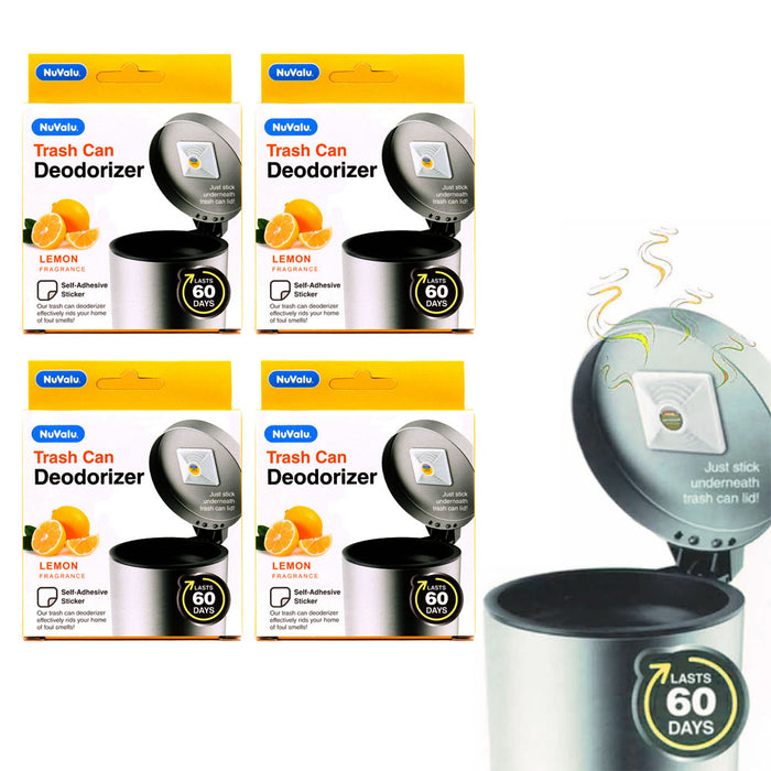 4 X Trash Can Garbage Odor Eliminator Waste Bin Freshener Lemon Aroma Deodorizer
