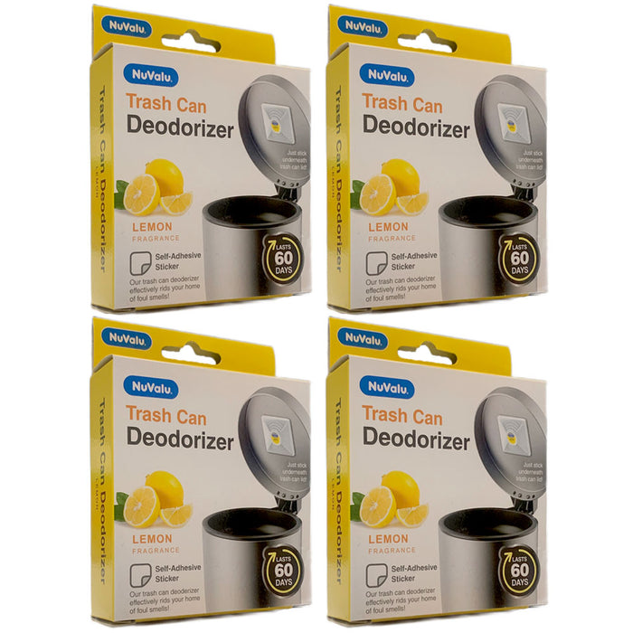 4 X Trash Can Garbage Odor Eliminator Waste Bin Freshener Lemon Aroma Deodorizer
