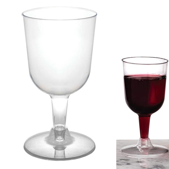 80 Wine Glasses Disposable Plastic Cup Clear Champagne Flute Wedding Party 5.5oz