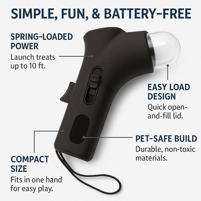 Dog Treat Launcher Pet Snack Treat Launcher Dog Training Tools Dispenser Fetch