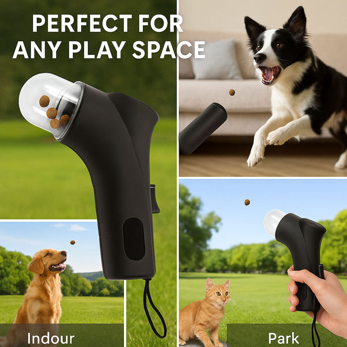 Dog Treat Launcher Pet Snack Treat Launcher Dog Training Tools Dispenser Fetch