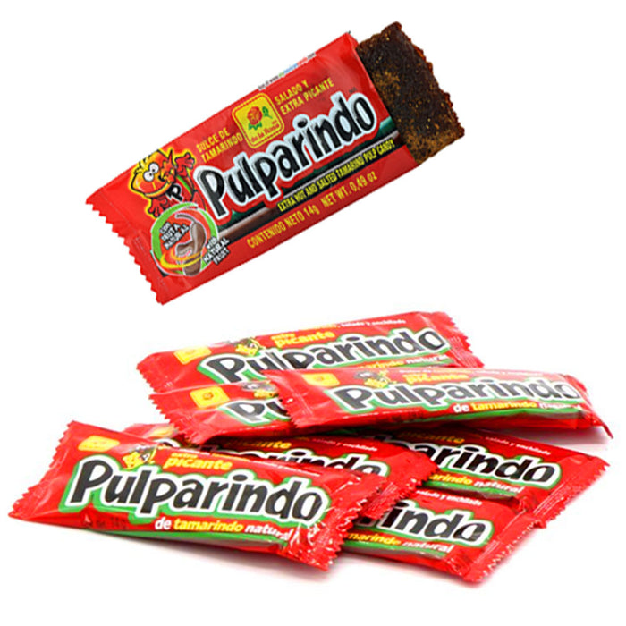 48 Pc Pulparindo Extra Spicy Sweet Hot Salted Tamarindo Pulp Mexican Candy 4 Pk