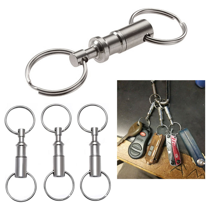  4 Packs Quick Release Detachable Pull Apart Keychain
