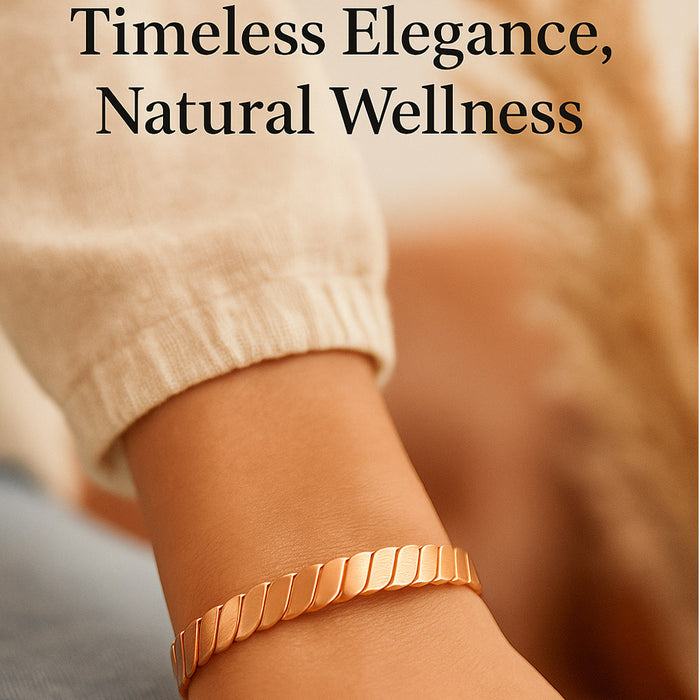 1 Pc Pure Copper Bracelet Twisted Flat Solid Cuff Bangle Arthritis Pain Relief