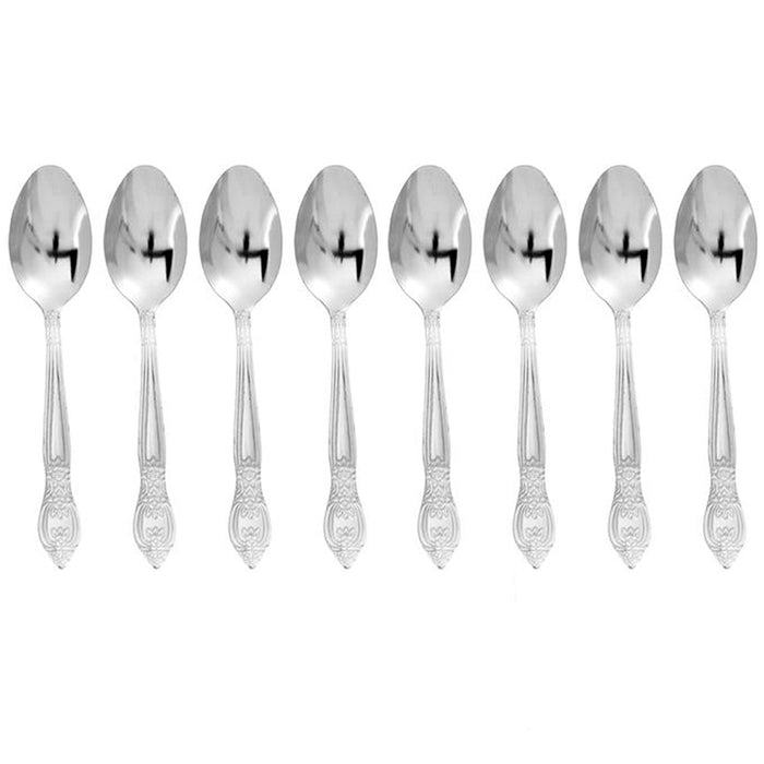 12 Pc Teaspoon Set Stainless Steel Coffee Tea Spoons Flatware Silverware Cutlery