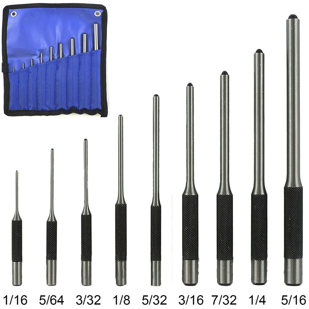 9 Pc Heat Treated Roll Pin Punch Set Gunsmithing Repair Tools Drop For —  AllTopBargains