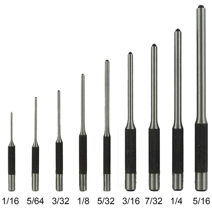 9 Pc Heat Treated Roll Pin Punch Set Gunsmithing Repair Tools Drop Forged Steel