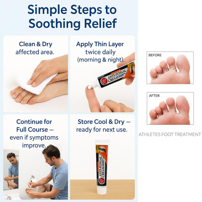 1 Miconazole Nitrate 2% 0.5 Oz Antifungal Cream Athletes Foot Jock Itch Itching