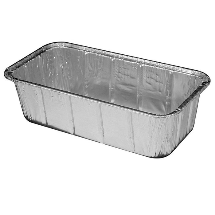 100 Pk Aluminum Foil Loaf Pans 2Lb Disposable Bake Premium Bread Tins Container