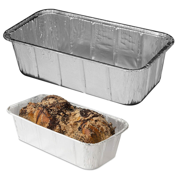 200 Pk Bread Baking Tins Aluminum Foil Loaf Pan 2Lb Disposable Premium Container