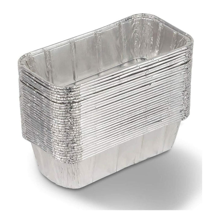 100 Pk Aluminum Foil Loaf Pans 2Lb Disposable Bake Premium Bread Tins Container