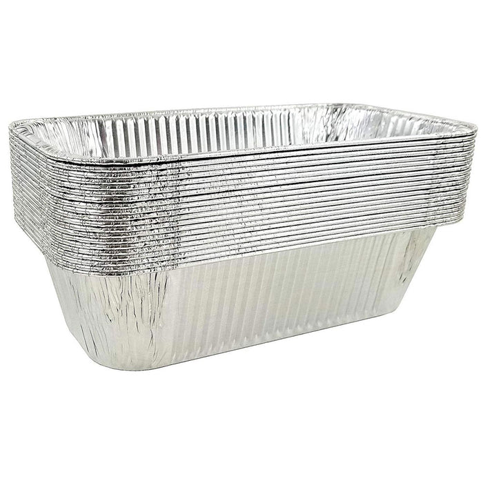 100 X Aluminum Foil Baking Tins 5Lb Loaf Pans Heavy Duty Deep Dish Food Catering