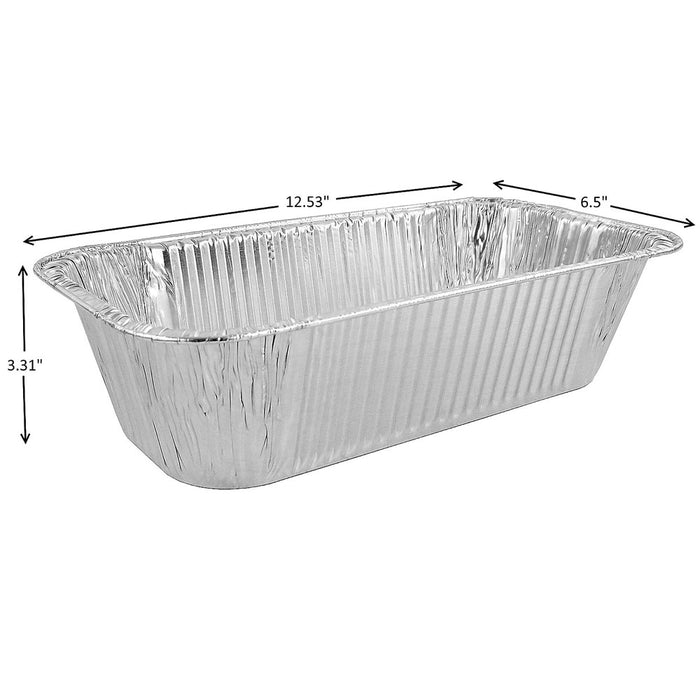 18337 Disposable Aluminum Foil Loaf Pan Straight Smooth Sides - 193