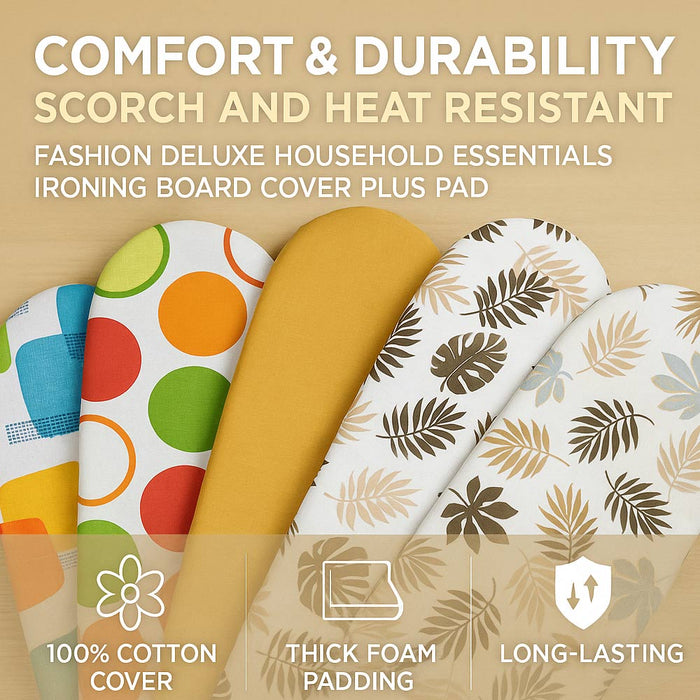 1 Ironing Board Cover Foam Cushioned Pad Scorch Heat Resistant 54" Iron Surface