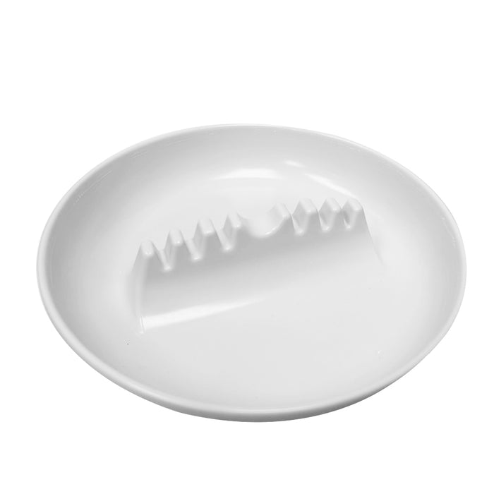 2ct Melamine Ashtray White 7" Vintage Restaurant Home Bar Cigarette Cigar Holder