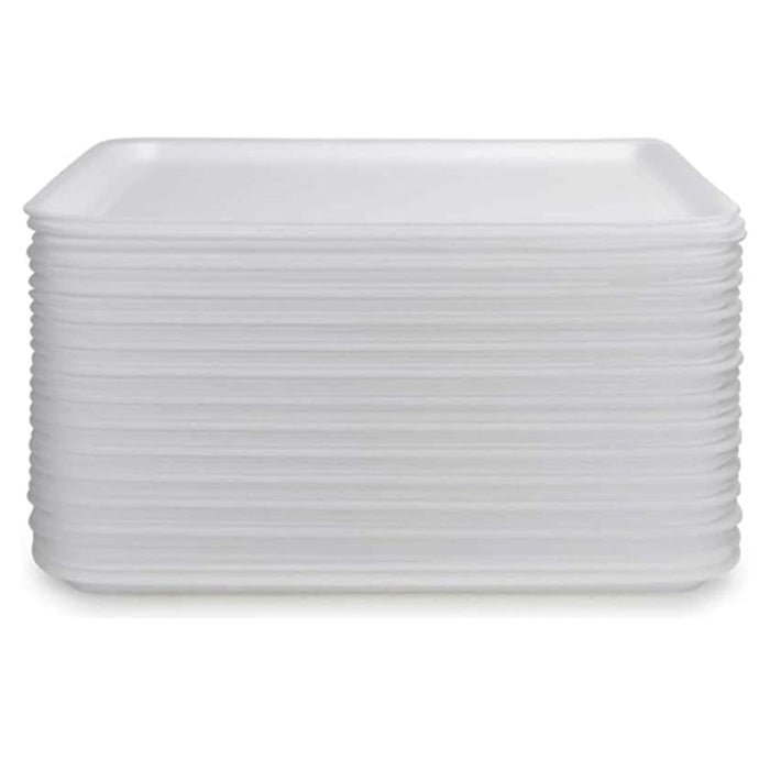 30 Ct Foam Trays Plates Soak Proof Disposable Bbq Picnic Party Tableware Dessert