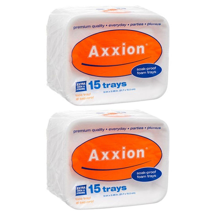 30 Ct Foam Trays Plates Soak Proof Disposable Bbq Picnic Party Tableware Dessert