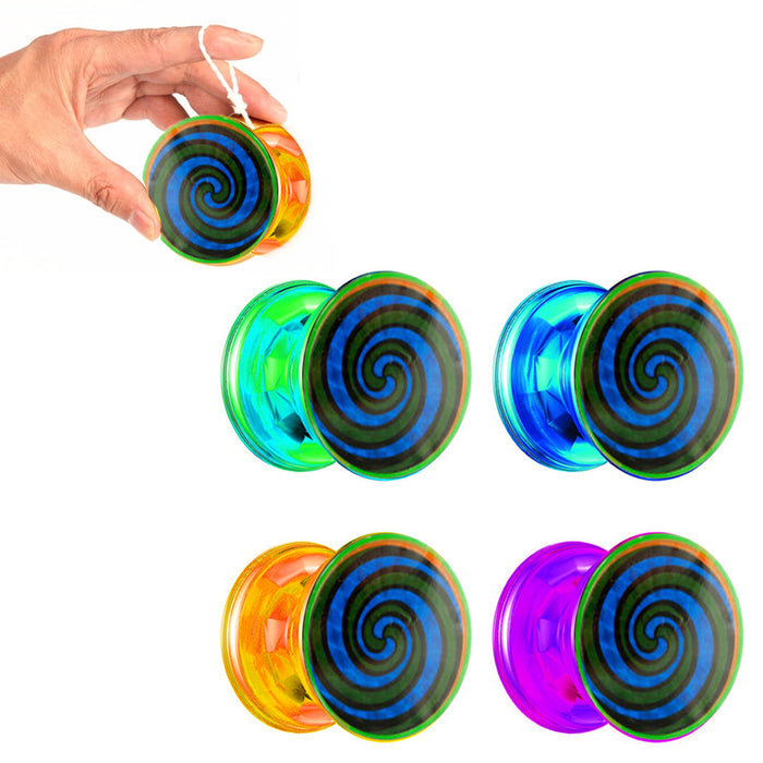 2 X Holographic Spiral YoYo Classic Yo Yo Spinning Toy Party Favor Children Game
