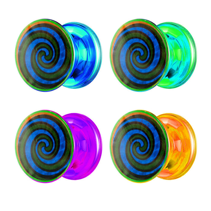 2 X Holographic Spiral YoYo Classic Yo Yo Spinning Toy Party Favor Children Game