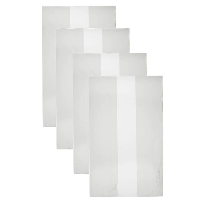 4 Pk Extra Large Poly Bags Clear 20"x18"x 36" 3 Mil Clear Gusseted Polyethylene