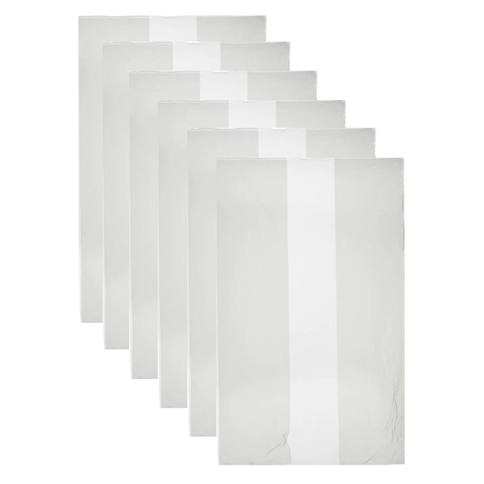 6 Pk 3 Mil Clear Gusseted Polyethylene Bags Extra Large Poly Clear 20"x18"x 36"