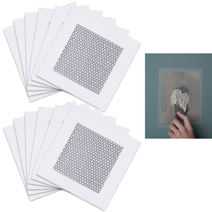 10 Pc 3.93" x 3.93" Adhesive Mesh Wall Repair Patch for Damaged Drywall Ceiling