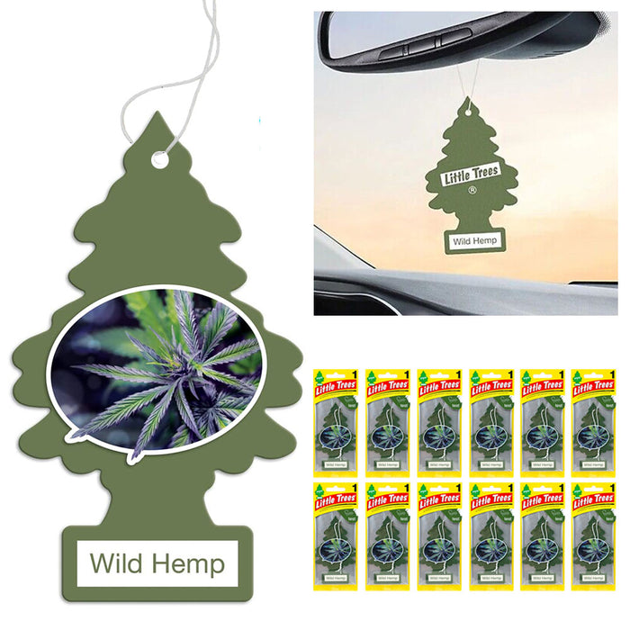 12 Little Trees Wild Hemp Scent Air Freshener Hanging Fragrance Aroma Car Auto