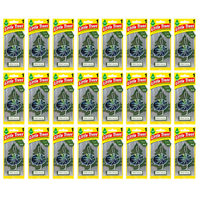 24 Little Trees Wild Hemp Scent Hanging Air Freshener Aroma Car Auto Deodorizer