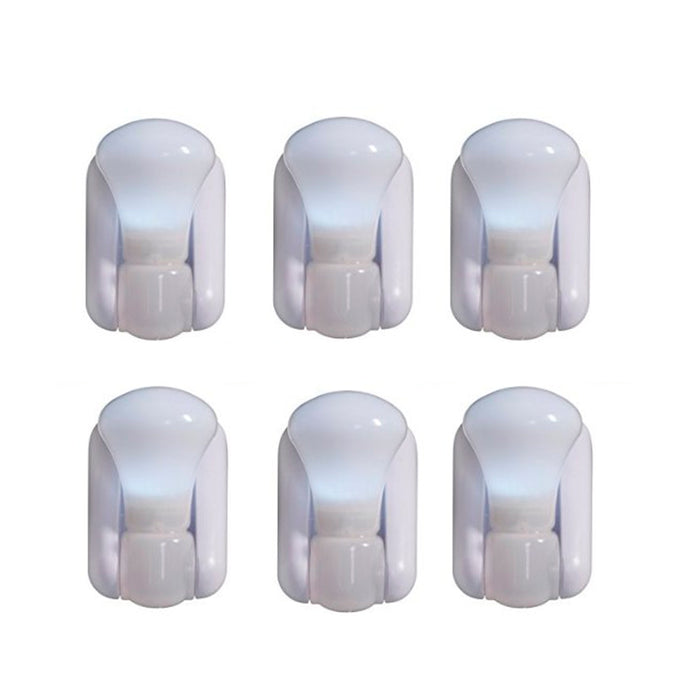 6 Pk Portable LED Bulb Cabinet Lamp Night Light Battery Self Adhesive Wall Mount