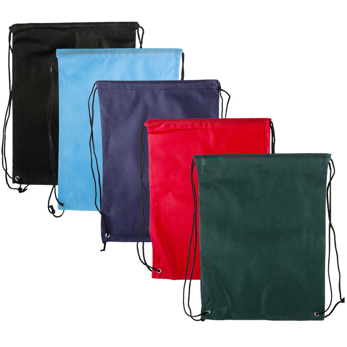 2 String Drawstring Backpack Cinch Sack Gym Tote Bag School Sport Pack Nylon 18"