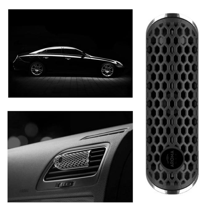 1 HEX Black Scented Car Air Freshener Vent Auto Fragrance Aroma Odor Eliminator
