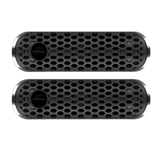 2 Pc HEX Polymer Black Scent Car Air Freshener Vent Clip Auto Odor Neutralizing