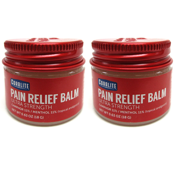 2 Pk Pain Relief Balm Extra Strength Analgesic Joint Muscle Rub Ointment 0.63 oz
