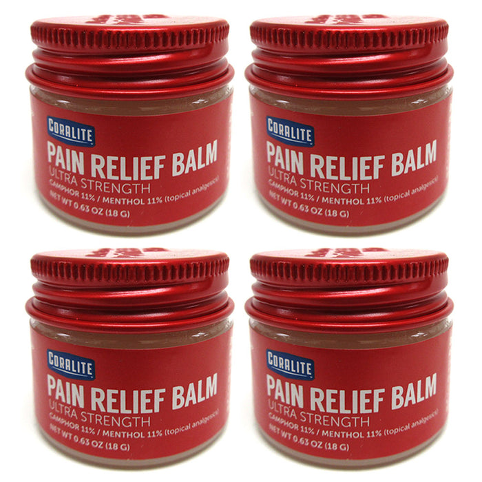 4 Pk Analgesic Pain Relief Balm Joint Muscle Rub Ointment 0.63 oz Extra Strength