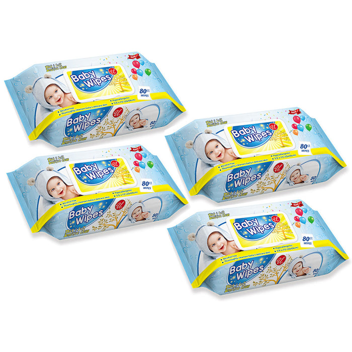 320 Ct Sensitive Baby Wipes Gentle Moisturizing Aloe Wet Cloths Hypoallergenic