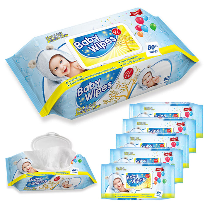 480 Ct Moisturizing Baby Wipes Hypoallergenic Sensitive Gentle Aloe Wet Cloths