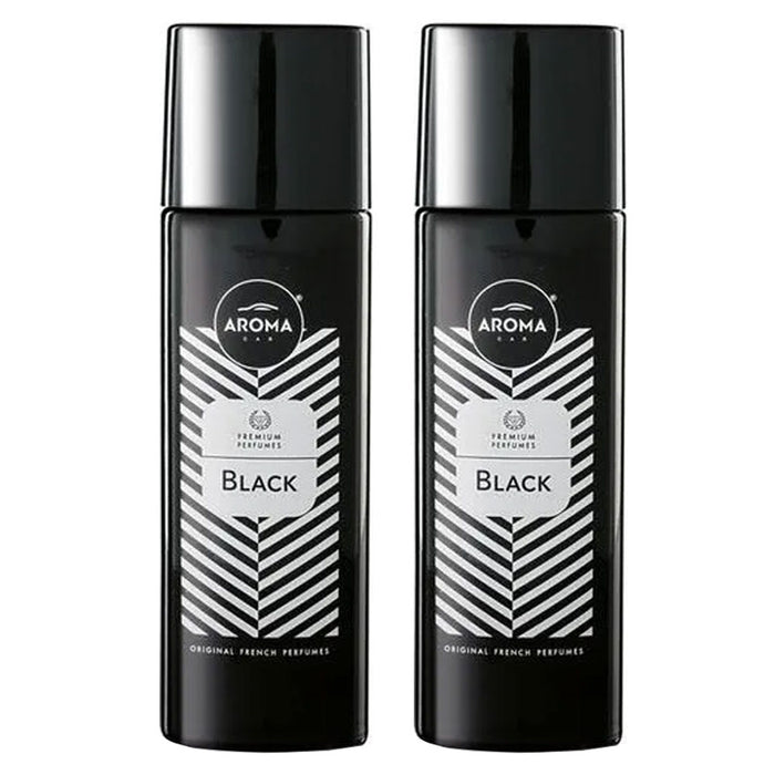 2 Car Air Freshener Black Fragrance European Scent Aroma Deodorizing Spray 50ml