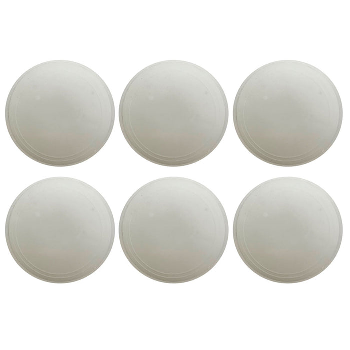 6 Pc Wall Protector Door Knob Stop Guard Shield Round White Peel Stick Adhesive