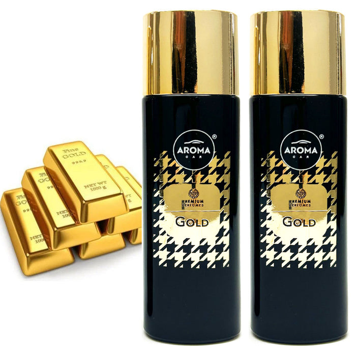 2 Gold Scent Car Air Freshener Spray Concentrated Perfume Odor Neutralizing 50ml