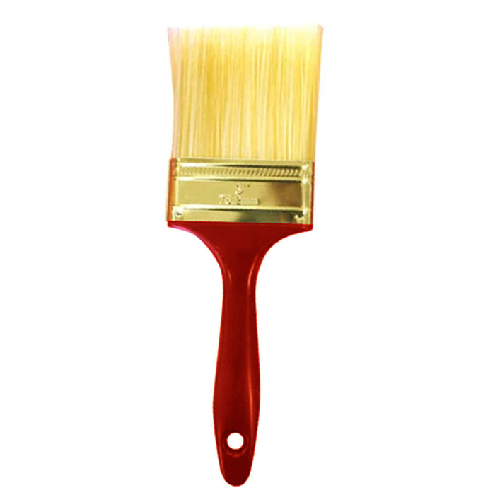 4 Pc Heavy Duty 3" Paint Brush Wood Handle Polyester Bristles Interior Exterior