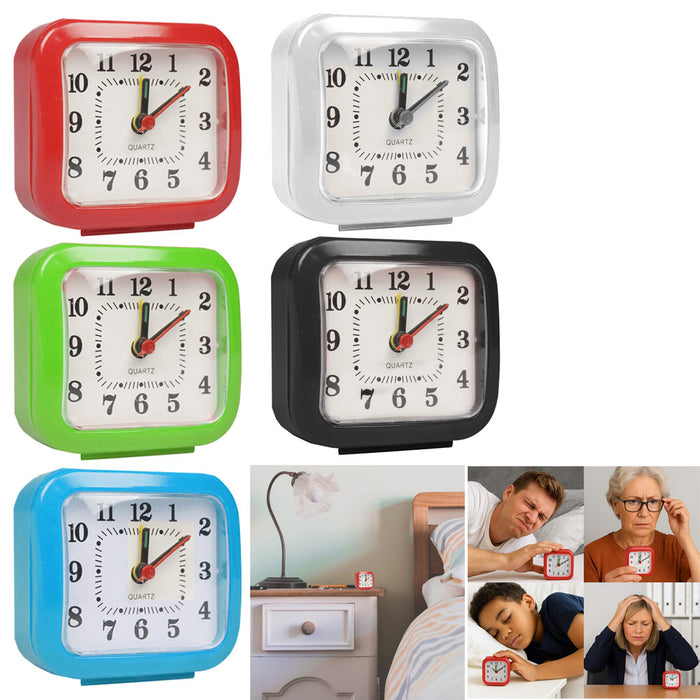 1 Travel Alarm Clock Battery Operated Analog 12 Hours Home Decor US SHIP