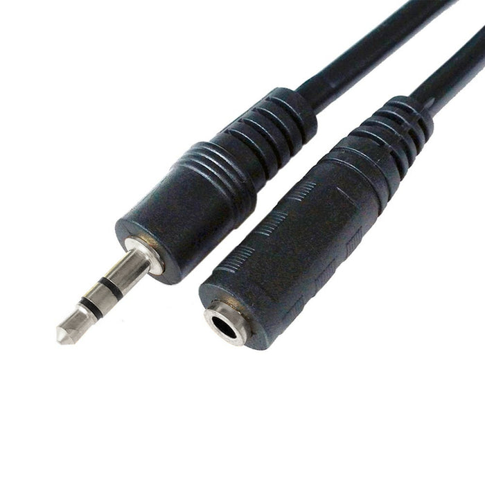 2 Pc 12ft 3.5mm Audio Aux Cable Jack Male Female Stereo Extension Headphone Cord