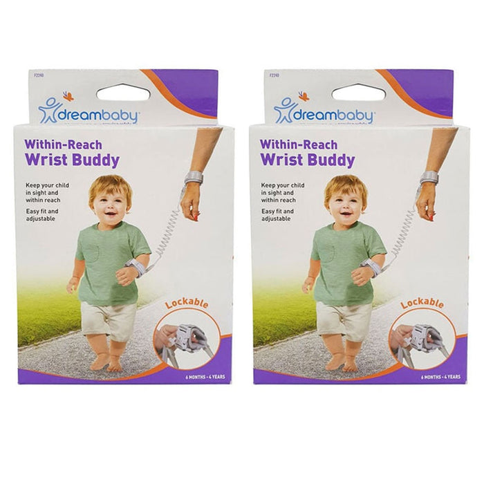 2 Pc Dreambaby Baby Toddler Harness Wrist Buddy Bracelet Band Child Safety Strap